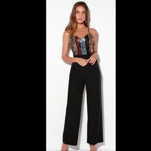 LUSH Shine & Dandy Sequin Jumpsuit
